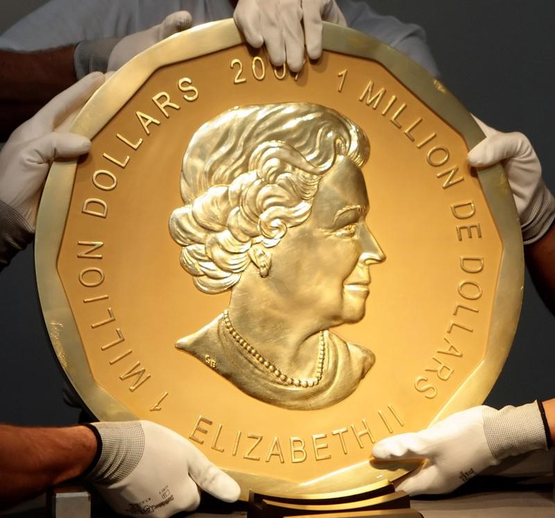 © Reuters. Roban una moneda de oro valorada en 4 millones de dólares en Berlín