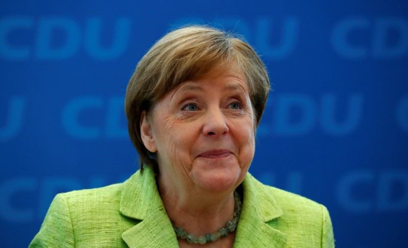 © Reuters. Merkel durante evento em Berlim