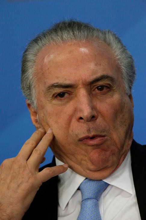 © Reuters. Presidente Michel Temer durante cerimônia no Palácio do Planalto, em Brasília