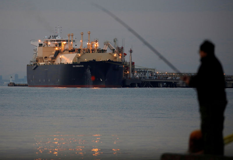 © Reuters. FILE PHOTO: A membrane-type LNG tanker is moored at a thermal power station in Futtsu, east of Tokyo