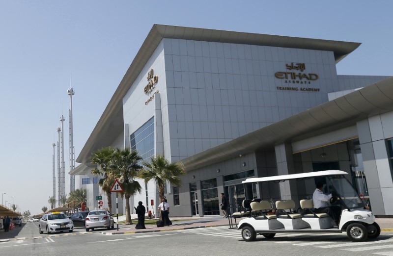 © Reuters. Etihad Airways headquarters is seen in Abu Dhabi