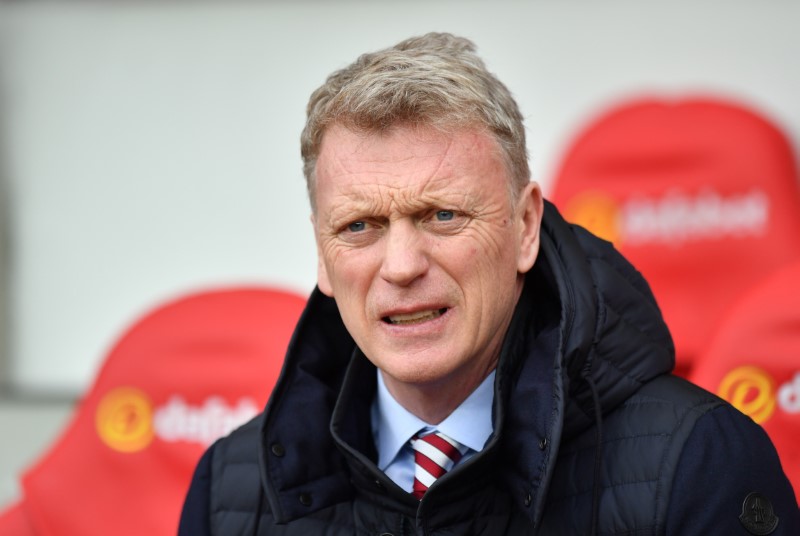 © Reuters. Sunderland manager David Moyes before the game