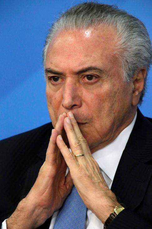 © Reuters. Temer durante evento no Palácio do Planalto