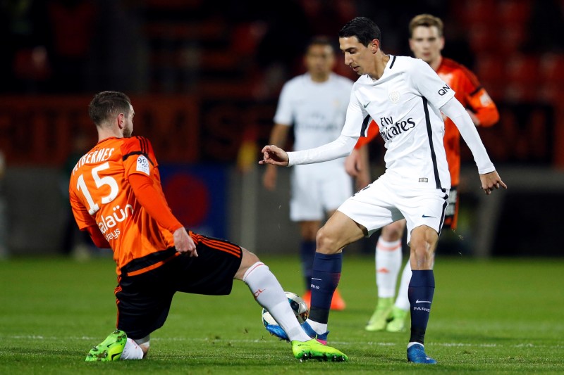 © Reuters. Football Soccer - FC Lorient v  Paris St Germain - French Ligue 1