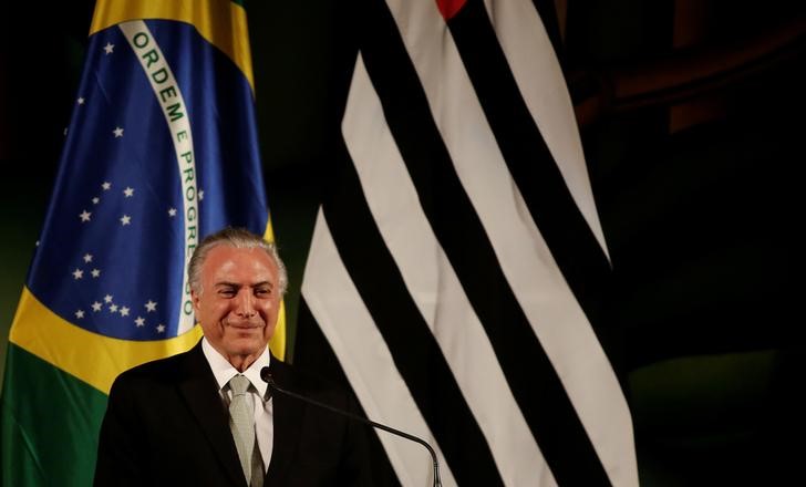 © Reuters. O presidente brasileiro Michel Temer durante evento no Palácio dos Bandeirantes, em São Paulo