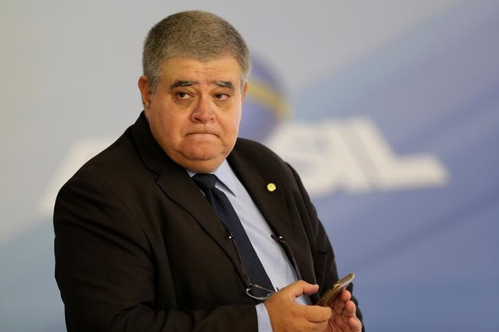 © Reuters. Carlos Marun, presidente da comissão da reforma da Previdência, no Palácio do Planalto