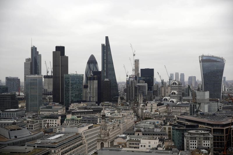 © Reuters. A view of the London skyline shows the City of London financial district, seen from St Paul's Cathedral in London