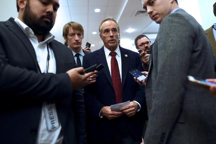 © Reuters. U.S. Representative Chris Collins is interviewed during the 2017 "Congress of Tomorrow" Joint Republican Issues Conference in Philadelphia, Pennsylvania, U.S.