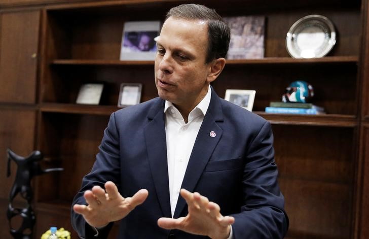 © Reuters. Prefeito de São Paulo, João Doria (PSDB), durante entrevista à Reuters