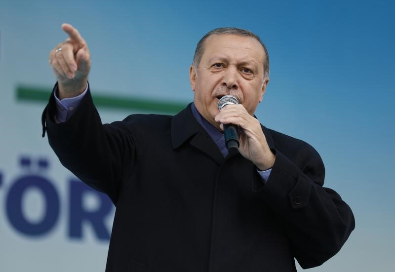 © Reuters. صحيفة: إردوغان سيدعم عملا عسكريا أمريكيا في سوريا