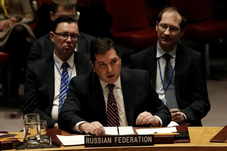 © Reuters. روسيا تحذر من "عواقب سلبية" إذا شنت أمريكا ضربات عسكرية على سوريا