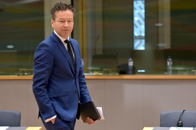 © Reuters. Dutch Finance Minister and Eurogroup President Dijsselbloem attends a European Union finance ministers meeting in Brussels