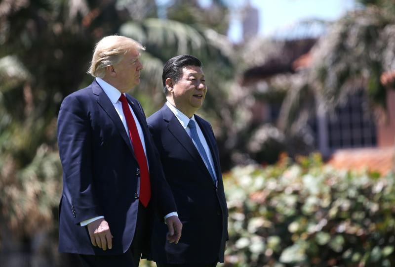 © Reuters. في قمة الصين أمريكا.. ترامب يضغط على شي بشأن التجارة وكوريا الشمالية