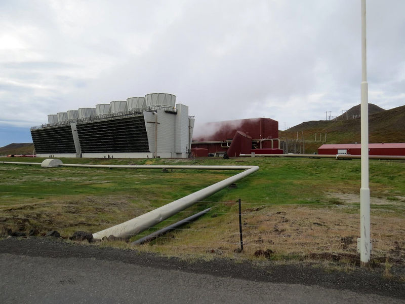 © Reuters. A general view of the Krafla geothermal power plant in Reykjahlid