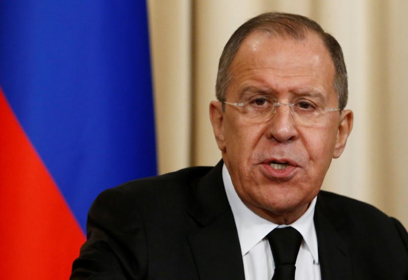 © Reuters. O ministro de Relações Exteriores da Rússia, Sergei Lavrov, em Moscou.