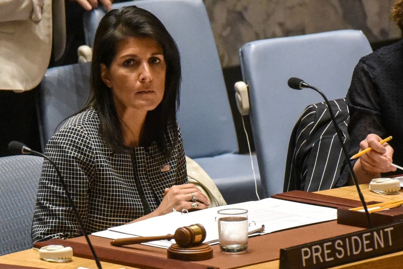 © Reuters. سفيرة أمريكا بالأمم الأمم المتحدة: روسيا تعزل نفسها بدعمها للأسد