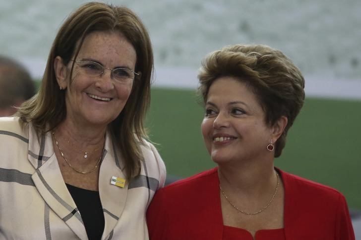 © Reuters. Ex-presidente Dilma Rousseff e ex-presidente da Petrobras Graça Foster