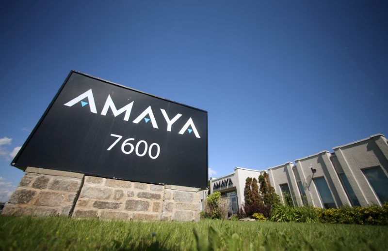 © Reuters. Logo of Amaya seen in Montreal