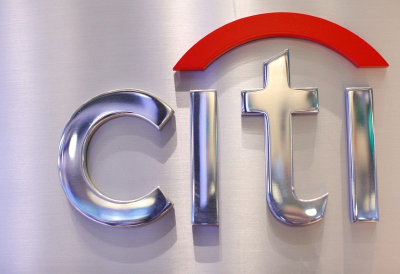 © Reuters. FILE PHOTO: A Citi sign is seen at the Citigroup stall on the floor of the New York Stock Exchange