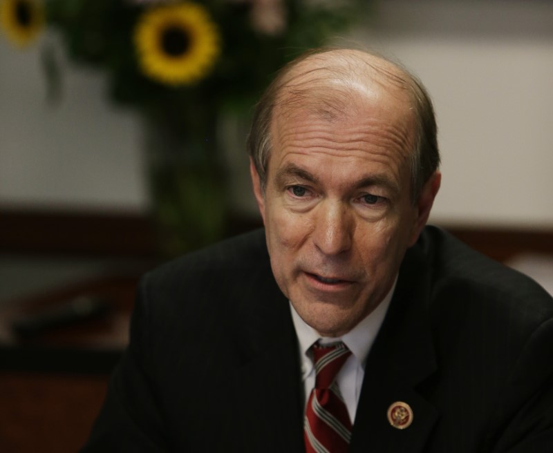 © Reuters. Chairman of House Financial Service Capital Markets Subcommittee Garrett appears at the Reuters Financial Regulation Summit in Washington