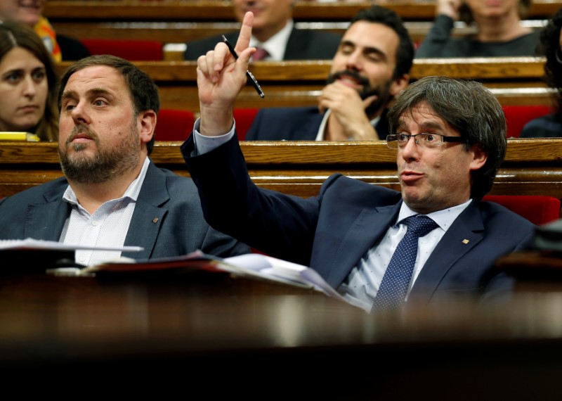 © Reuters. El soberanismo catalán mantendría la mayoría por la mínima, según un sondeo