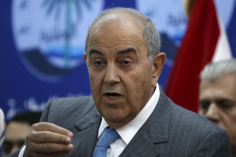 © Reuters. Ayad Allawi concede entrevista em Bagdá