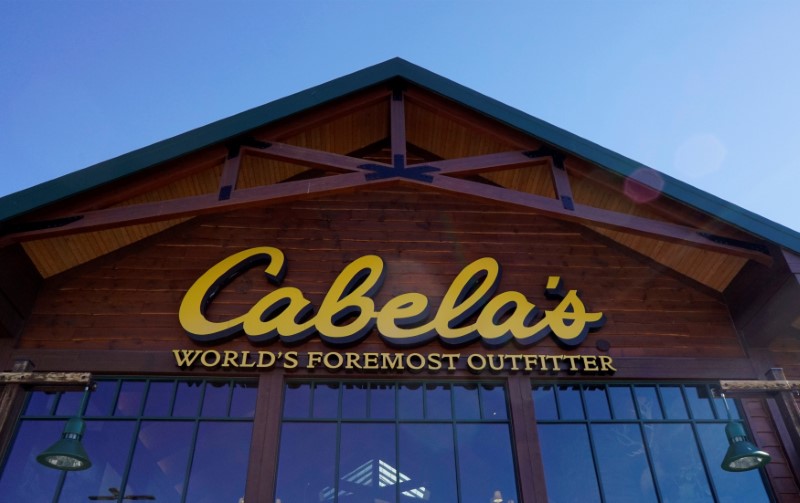 © Reuters. The outdoor sign seen at the Cabela's store in Denver