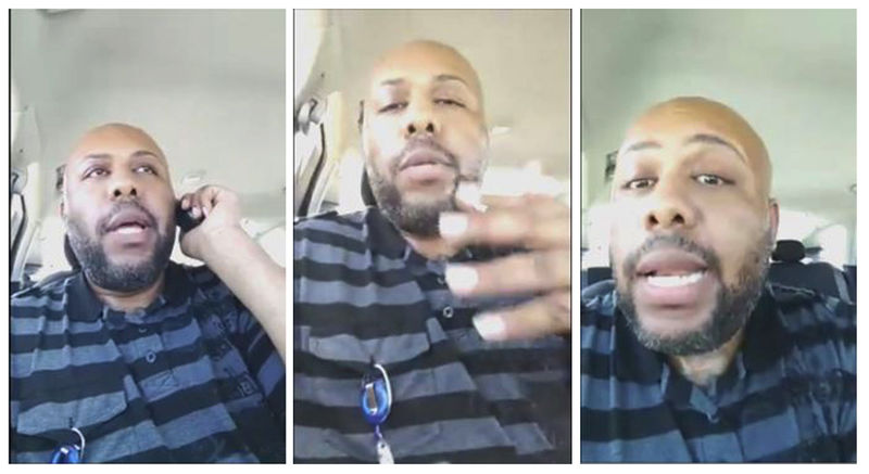 © Reuters. Homem que se identificou como Steve Stephens, em vídeo que fez de si mesmo no Facebook Live