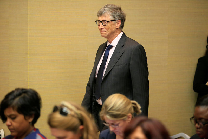 © Reuters. Bill Gates, co-founder of the Bill & Melinda Gates Foundation, arrives at a news conference on NTDs in Geneva