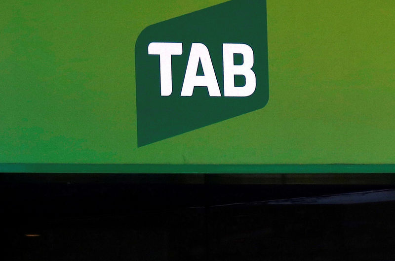 © Reuters. The logo for Australian gambling company Tabcorp Holdings Ltd is displayed outside a TAB branch in central Sydney, Australia