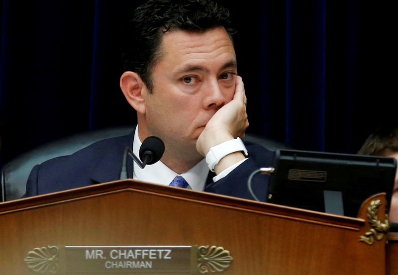 © Reuters. FILE PHOTO: House Oversight and Government Reform Chairman Chaffetz listens during committee hearing on Capitol Hill in Washington