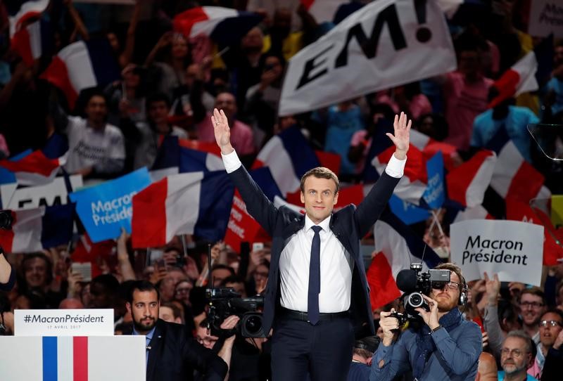 © Reuters. Candidato à Presidência da França, Emmanuel Macron