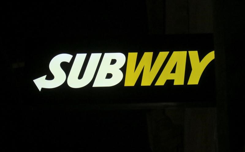 © Reuters. A Subway sandwich shop logo is pictured in Vienna