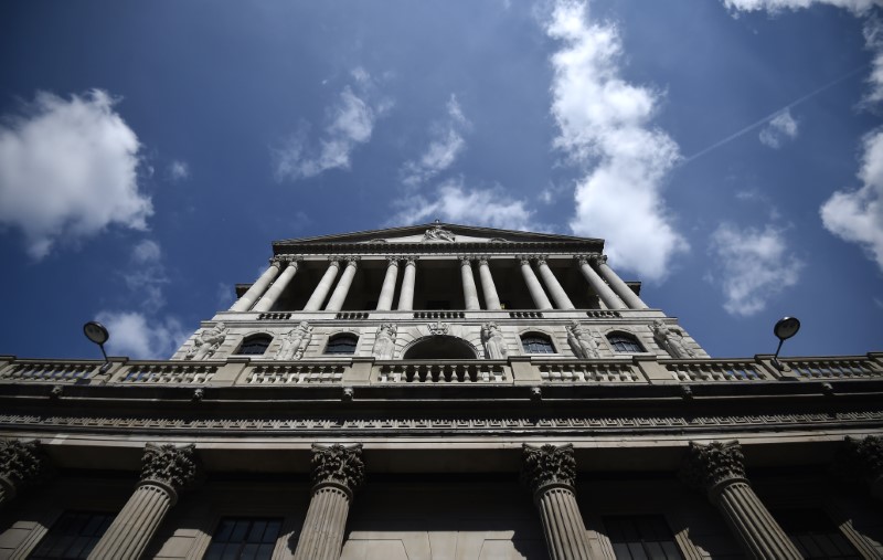 © Reuters. A general view shows the Bank of England in the City of London