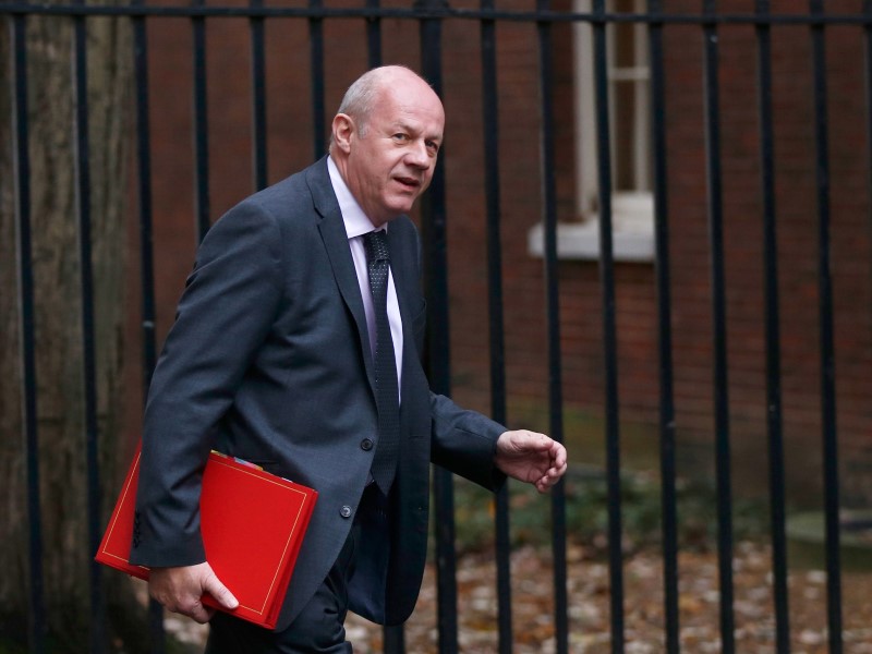© Reuters. Britain's Secretary of State for Work and Pensions Damian Green arrives in Downing Street for a cabinet meeting, in London