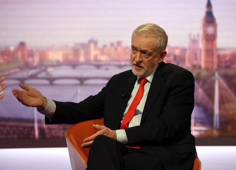 © Reuters. Corbyn dice que podría suspender ataques aéreos en Siria si es elegido