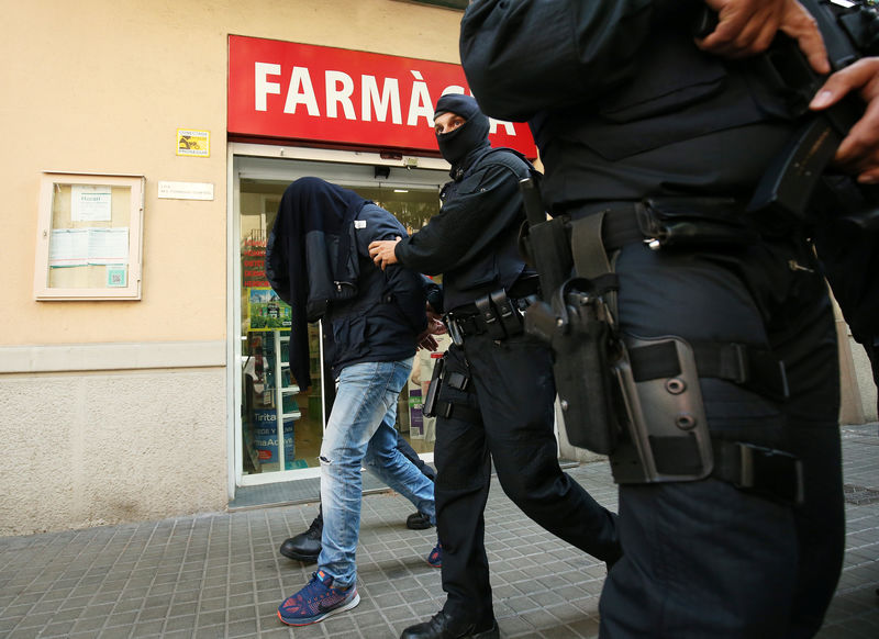 © Reuters. Ocho detenidos en Cataluña, algunos vinculados con los atentados de Bruselas