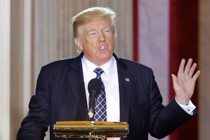 © Reuters. Presidente Donald Trump discursa em Washington