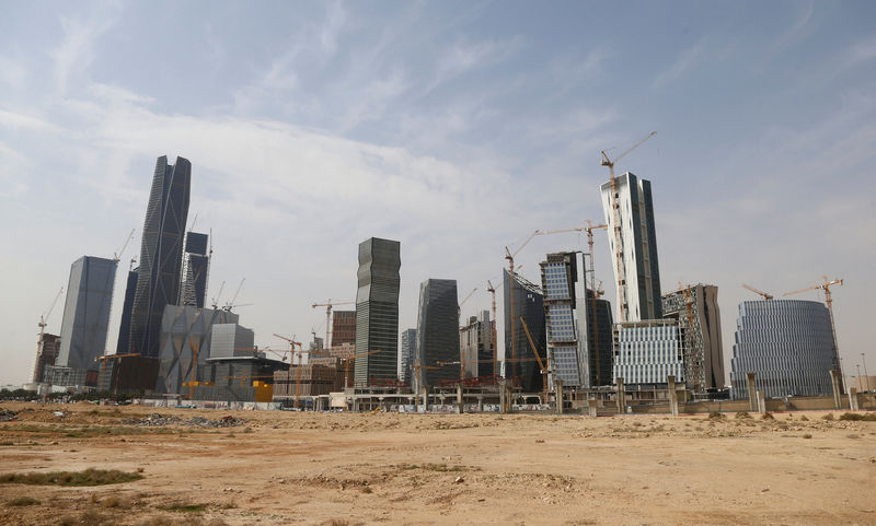 © Reuters. FILE PHOTO: View shows the King Abdullah Financial District, north of Riyadh