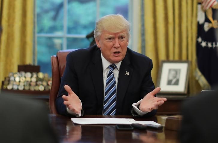 © Reuters. Presidente dos EUA, Donald Trump, durante entrevista à Reuters em Washington