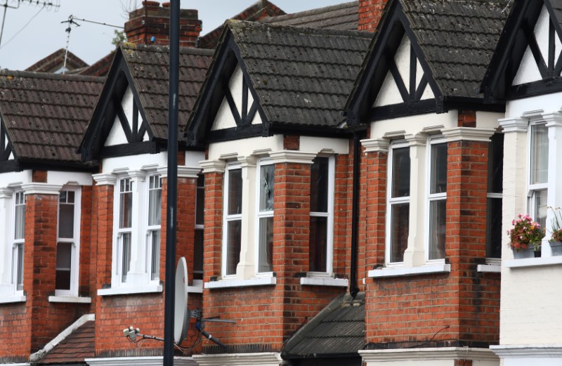 © Reuters. Terraced housing is seen in Harlesden Road, north London