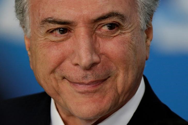 © Reuters. Presidente Michel Temer, em cerimônia no Palácio do Planalto em Brasília