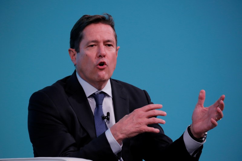 © Reuters. Chief executive officer of Barclays, Jes Staley, takes part in the Yahoo Finance All Markets Summit in New York