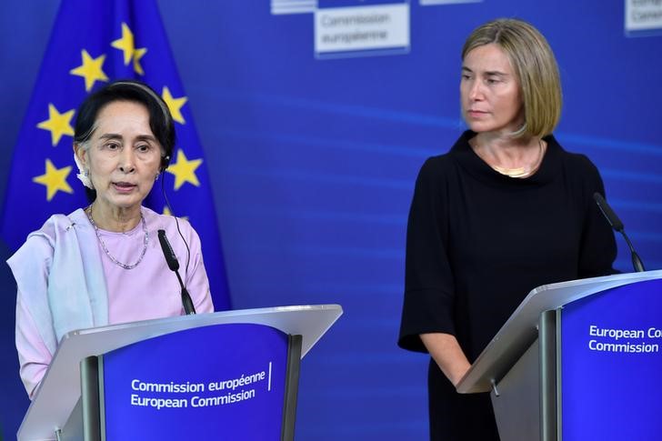 © Reuters. خلاف بين أوروبا وميانمار بشأن بعثة للتحقق من أوضاع الروهينجا