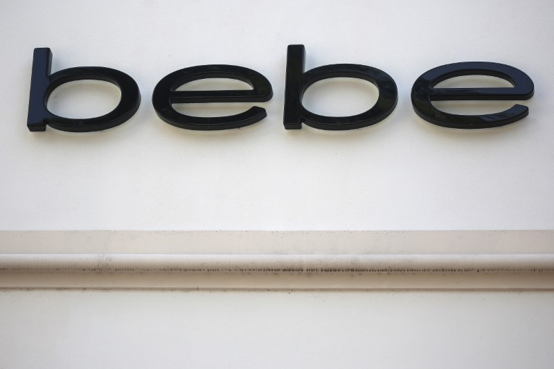 © Reuters. A Bebe store logo is pictured on a building along the Lincoln Road Mall in Miami Beach