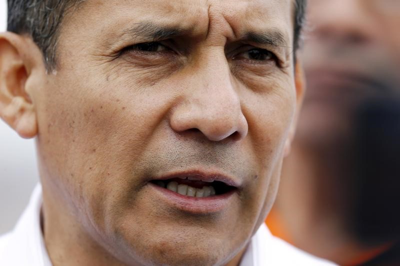© Reuters. Imagen de archivo. El ex presidente de Perú, Ollanta Humala, en Callao