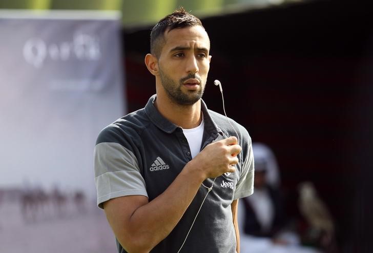 © Reuters. Juventus' Medhi Benatia after a training session