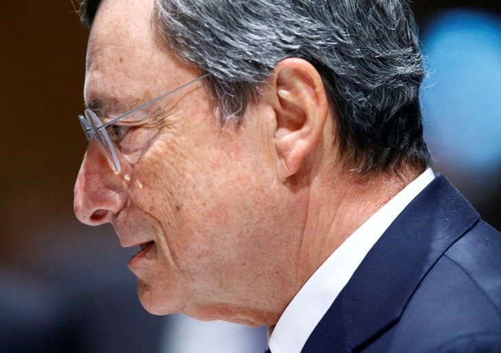 © Reuters. Draghi dice que es demasiado pronto para declarar victoria en subida de precios