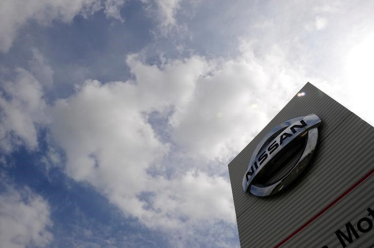 © Reuters. Signage at the Nissan car plant in Sunderland