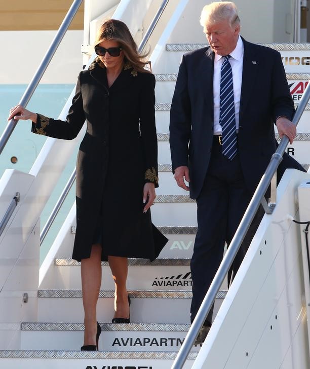 © Reuters. ترامب يصل إلى إيطاليا قادما من إسرائيل